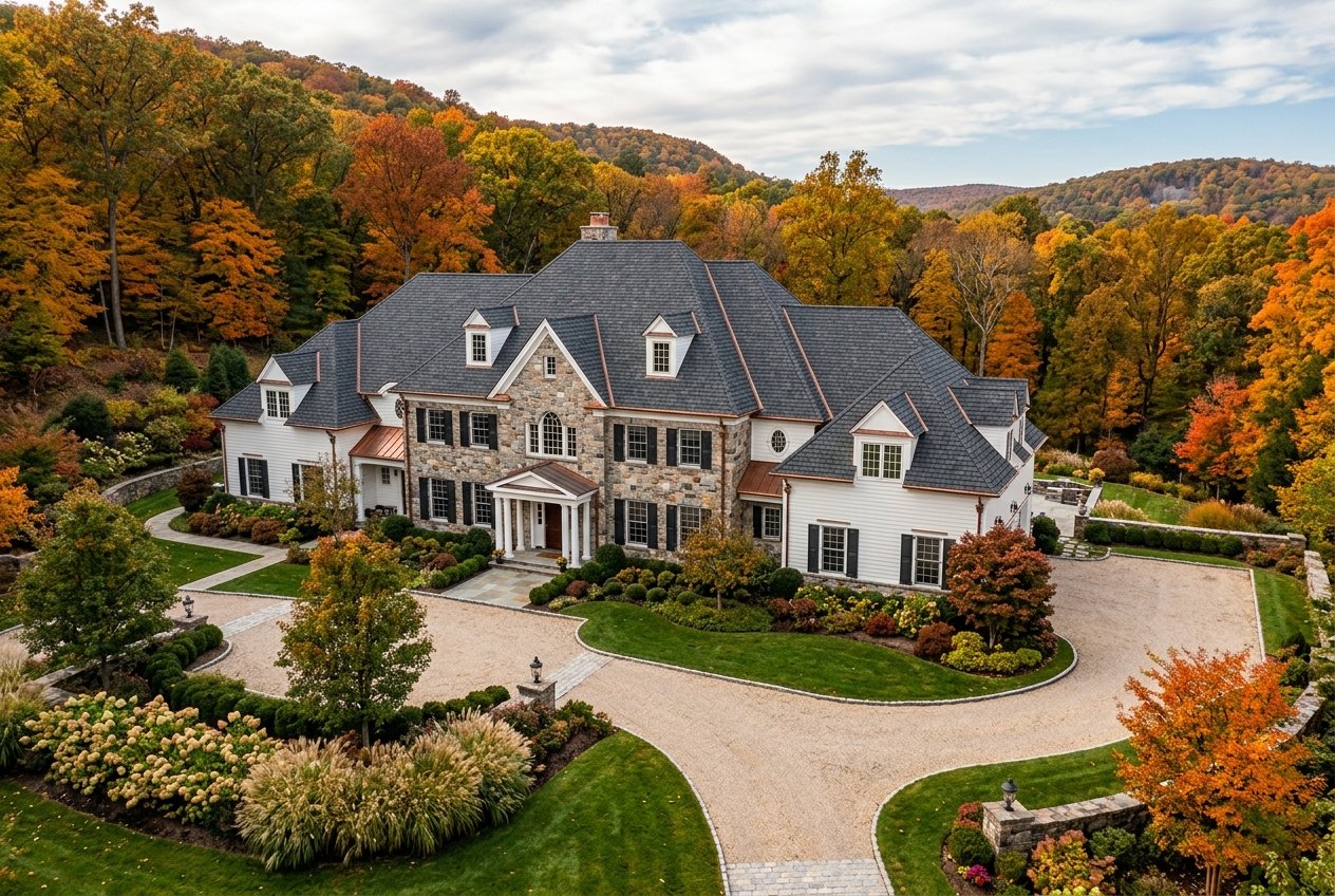 Luxury standing seam metal roof in Warren, NJ